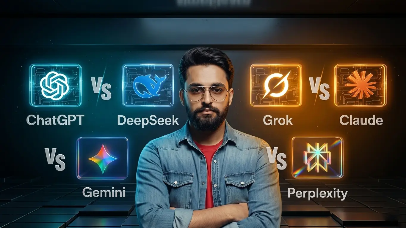 ChatGPT vs Gemini vs Claude vs Perplexity vs Grok